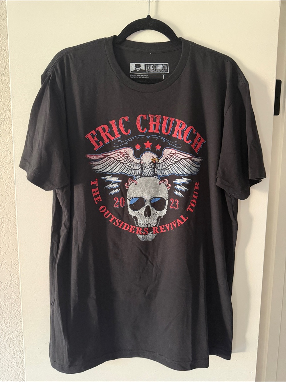 Eric Church - Black Graphic Short Sleeve Tee - Outsiders Revival Tour 2023